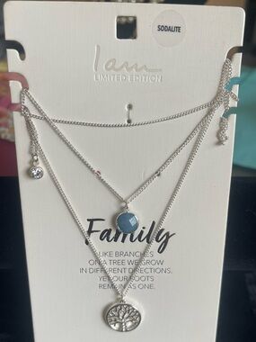 I AM Limited Edition Blue Sodalite & Silver Layered Necklace